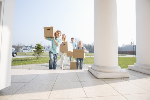 Local transfer station handling sorted moving waste