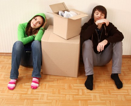 Professional packing boxes prepared for a move in Acton