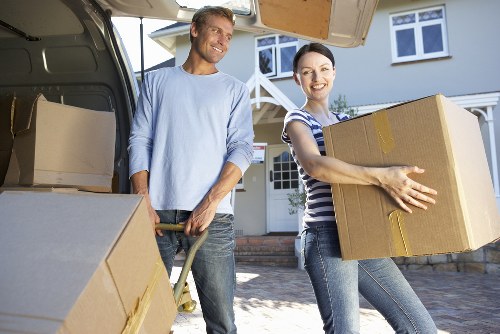 Acton residential moving service with boxes and furniture