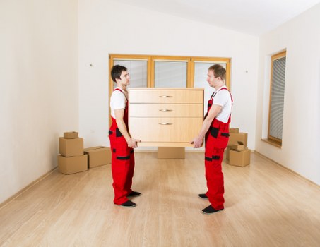 Unloading moving items into a property during an Acton relocation