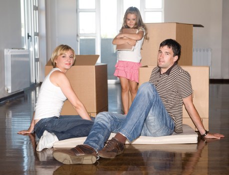 Moving team loading items during a house removal in Acton
